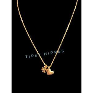 TORY BURCH GOLD GOOD LUCK CHAIN PENDANT NECKLACE